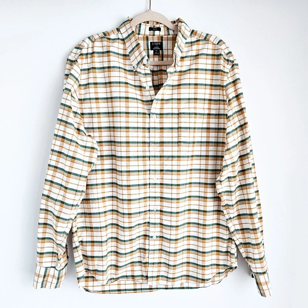 J Crew Lot Of 4 Button Down Long Sleeve Shirts Mens XL Slim & Classic Checkered - Picture 4 of 13